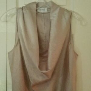 Calvin Klein Sleeveless Satin Blouse